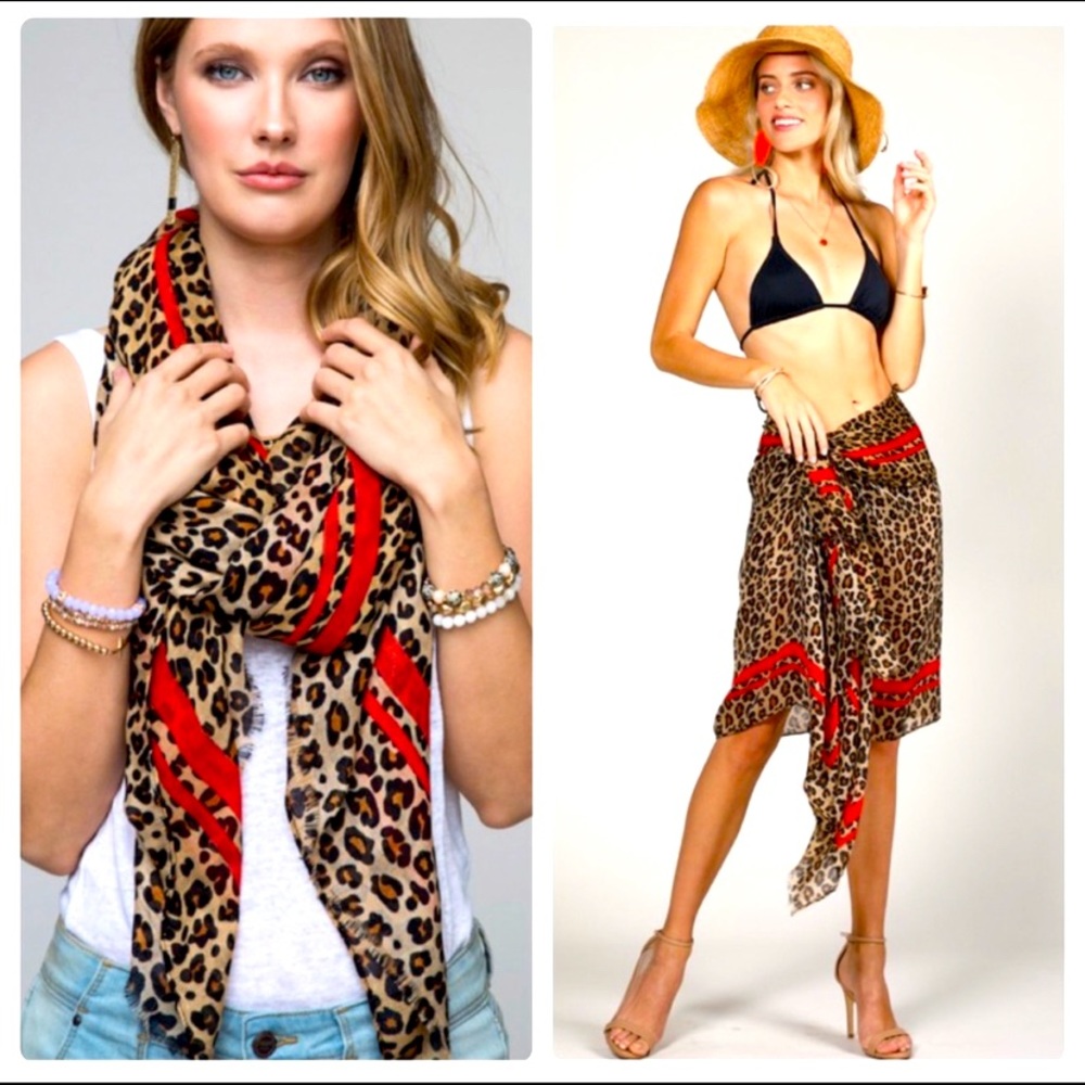 NEW Macchia De Ruggine Spectacular Versatile Sheer Wrap/Scarf/Head Wrap 33”x71”